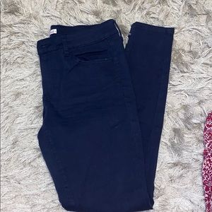 Mid rise navy dark blue jeans